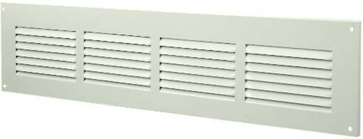 Metalen rechthoekige sleuf rooster 400x100 wit - MR4010