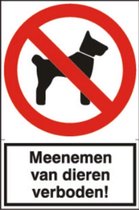 Sticker Meenemen van dieren verboden