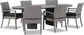 Domani Solarino/Graniet ovaal 240 cm dining tuinset 7-delig
