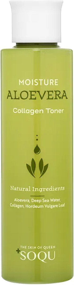 Soqu vochtinbrengende toner met aloë vera en collageen 150 ml