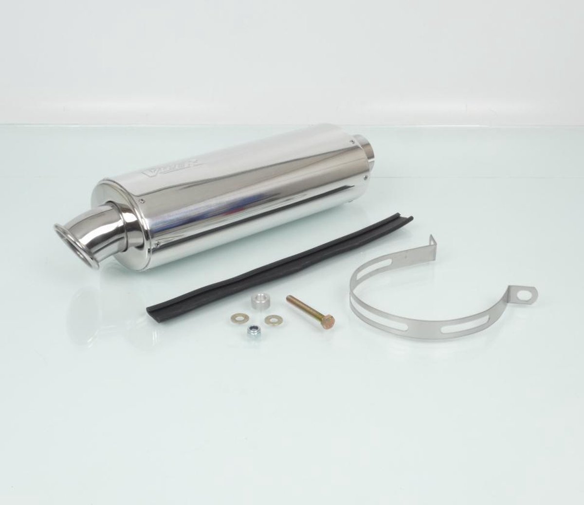 ovale slip-on uitlaatdemper viper onderzit lengte 300mm voor motoren