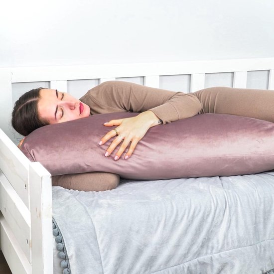 TherapieWelt Classic Gladde Kussen Sofakussen Katoenen Het Beste Slaapkussen Met Hoofdkussen Vulling Decokussen Binnenkussen Ademend Wit Maat 40 X 145 Cm