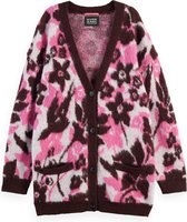 Scotch & Soda FUZZY JACQUARD MID LENGTH CARDIGAN Dames Trui - Maat M