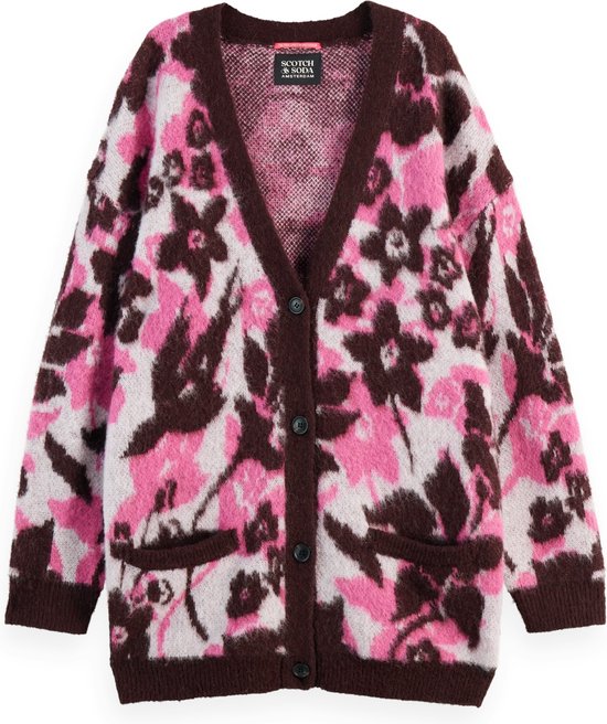 Scotch & Soda CARDIGAN MI-LONGUEUR EN JACQUARD FUZZY Pull Femme - Taille M