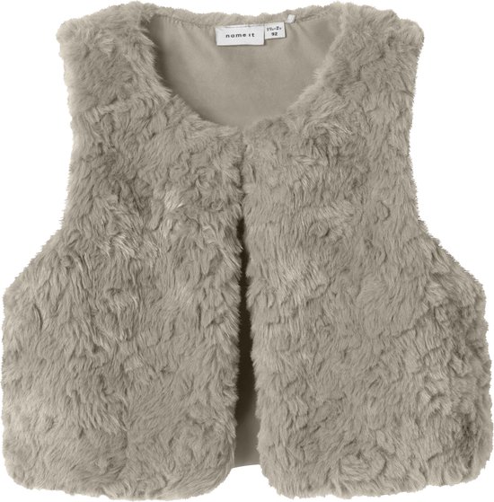 NAME IT Nkfmila Veste En Fausse Fourrure Courte Fille - Manteau Chaud Et Doux