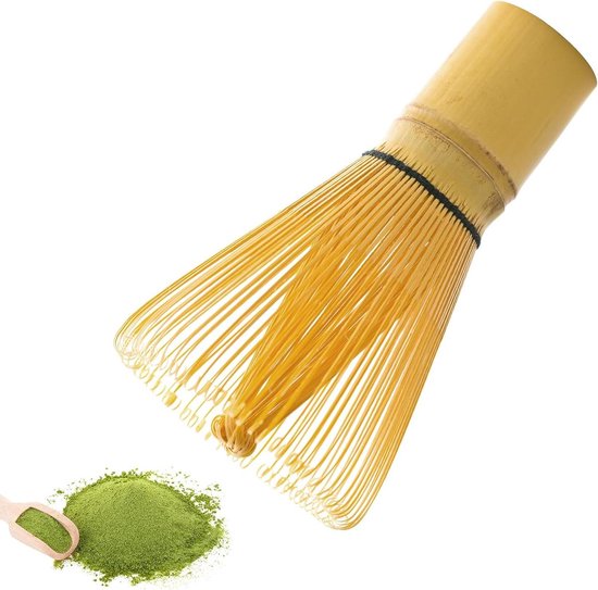 Foto: Matcha garde en starter set handgemaakte bamboe matcha making tool voor japanse thee ceremonie accessoires met traditionele scoop 100 vorken