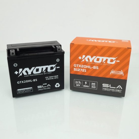SLA Kyoto-accu voor Harley Davidson 1584 FXD Super Glide Custom 2008 tot 2014 YTX20HL-BS SLA / 12 V 18 Ah nieuw