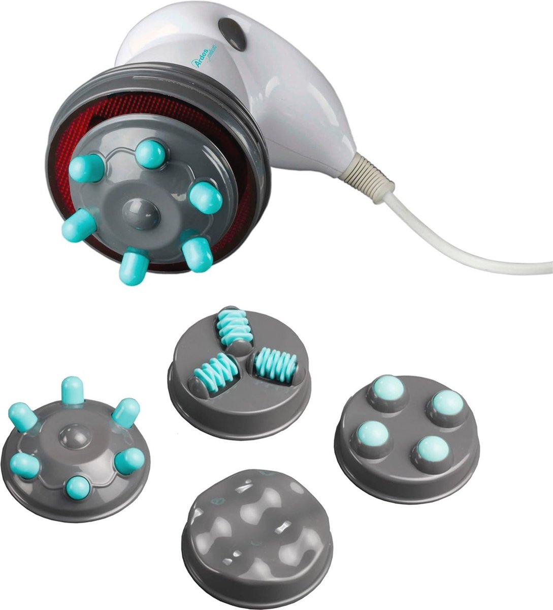 Goedkoopste Professioneel anti-cellulitis massageapparaat met infraroodverwarming voor billen en benen - incl. 4 accessoires en reistas