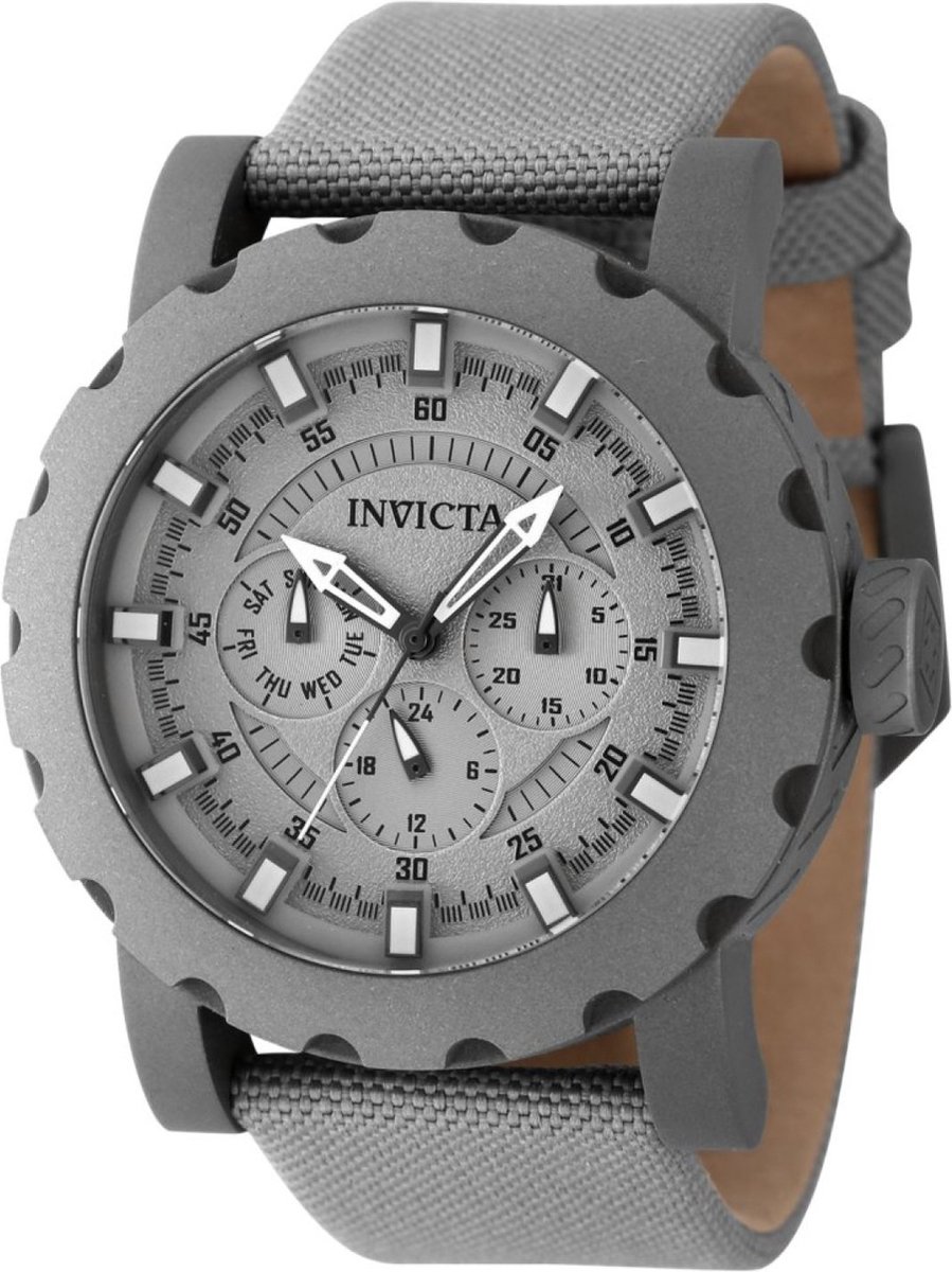 Invicta I-Force 47584 Heren Horloge - Waterdicht - Analoog - Quartz Uurwerk - Roestvrij Staal met grijze Wijzerplaat - 46mm