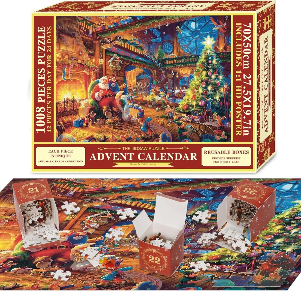Dutchers Puzzel Adventskalender 2025 - Puzzels voor Volwassenen en Kinderen