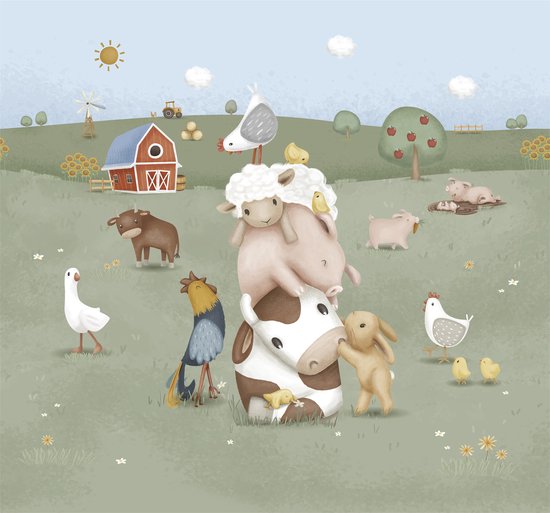 fotobehang Little Dutch Little Farm 280x300