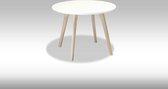 Solliden Livie - Salontafel - Rond 60 cm - Wit/eiken