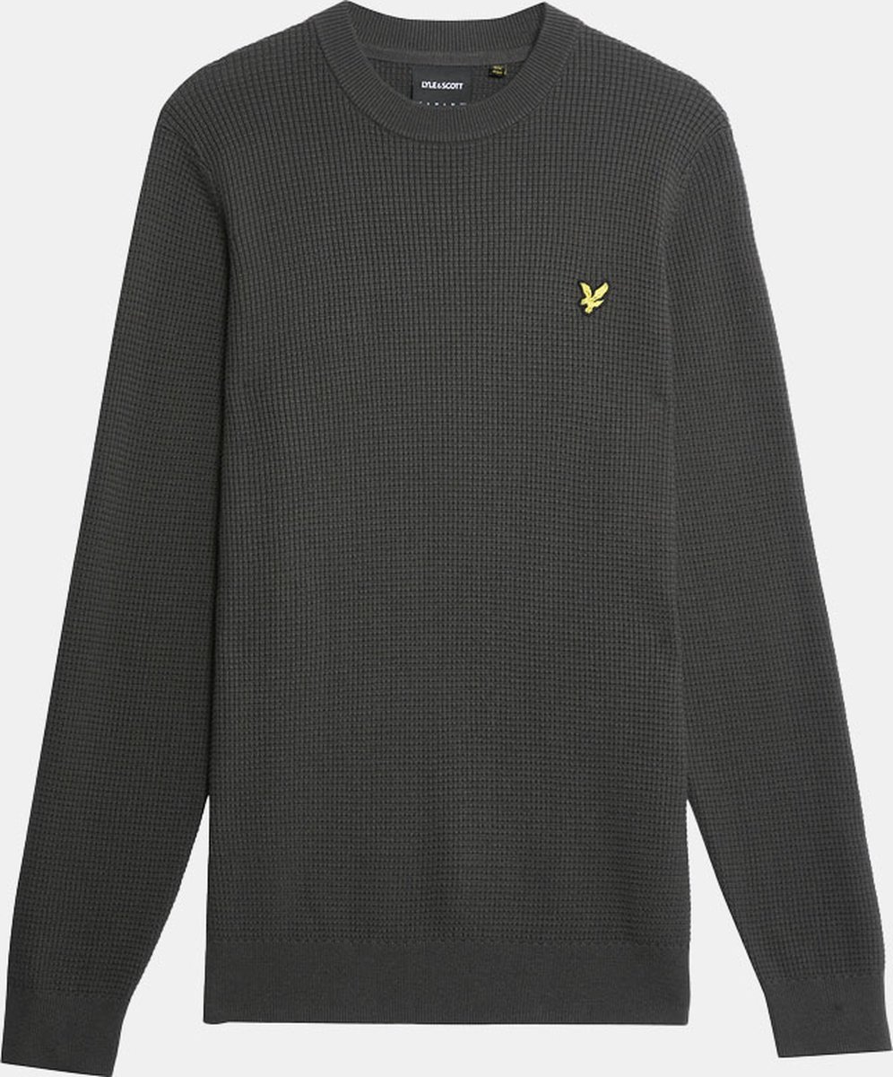 Lyle & Scott Grid Knit Crew Neck Jumper