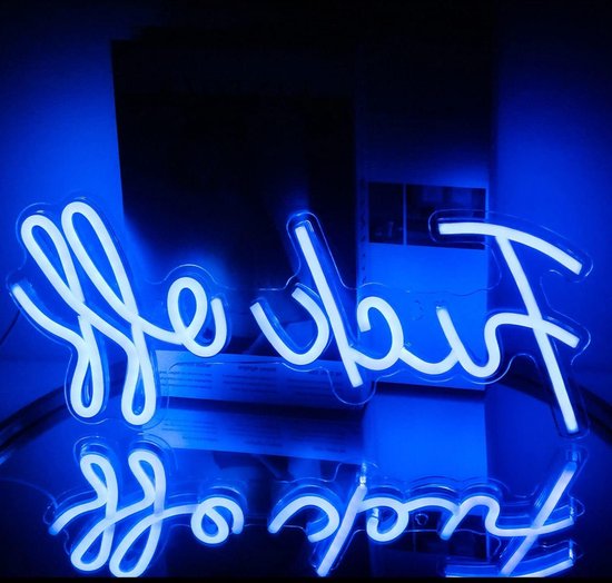 Blauw Neonbord Belettering Wandlamp Neonlicht USB Led Gaming Blauw Neonbord Belettering Wandlamp Neonlicht USB Led Gaming
