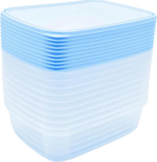 Checkmart [10 Packs] Snap-On Luchtdichte containers met Deksels 1000ml (1 Liter) Voedselopslag, Maaltijdbereiding Lekvrij Magnetron Vriezer Vaatwasmachinebestendig Herbruikbaar