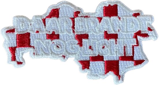Daar brandt nog licht - Emblemen Brabant - Glow in the dark - Opstrijk Embleem / Patch - Carnaval - Carnavals Emblemen