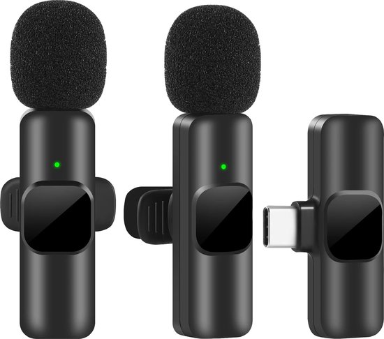 Draadloze Lavalier Microfoon Draagbare Audio Video Opname Mic Live Game Mobiele Telefoon Camera (A, Een maat