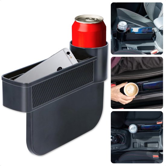 Auto Organizer - Autostoel Organizer - Handige Opbergvakjes - Voor Autostoel - Met Cupholder - Bekerhouder voor Auto - Multifunctioneel - Inclusief EBOOK