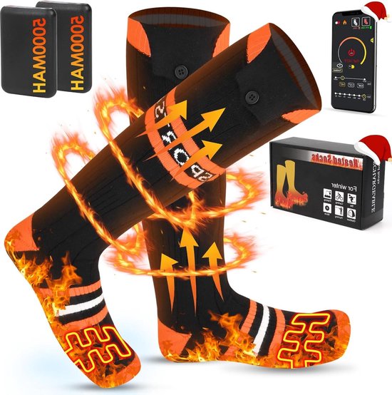 Set van één paar verwarmde sokken met batterijen - Heat Fusion Men S-Pack 700