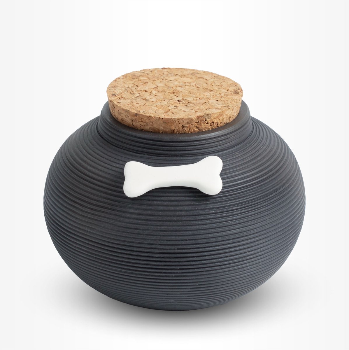 Honden Urn Klein 400 ml Zwart Bot - Dieren Urn voor As Crematie - Urn Hond - Urn Kat