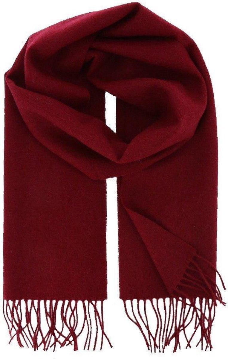 Michaelis heren sjaal (wol) - bordeaux rood | bol