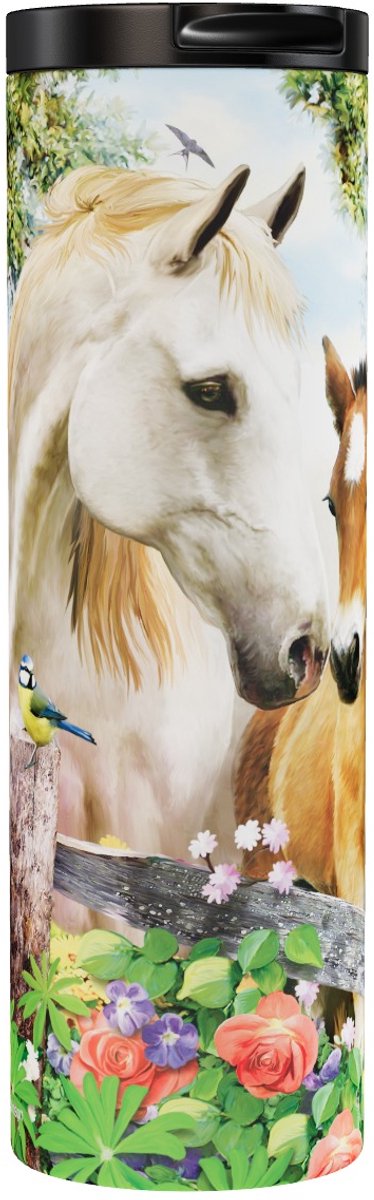 Paarden In The Summer Meadow - Thermobeker 500 ml