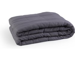 SleepMed Verzwaringsdeken - 9 KG - 140 x 200 cm - Glaskralen - Antraciet - Betere Slaap - Handwas