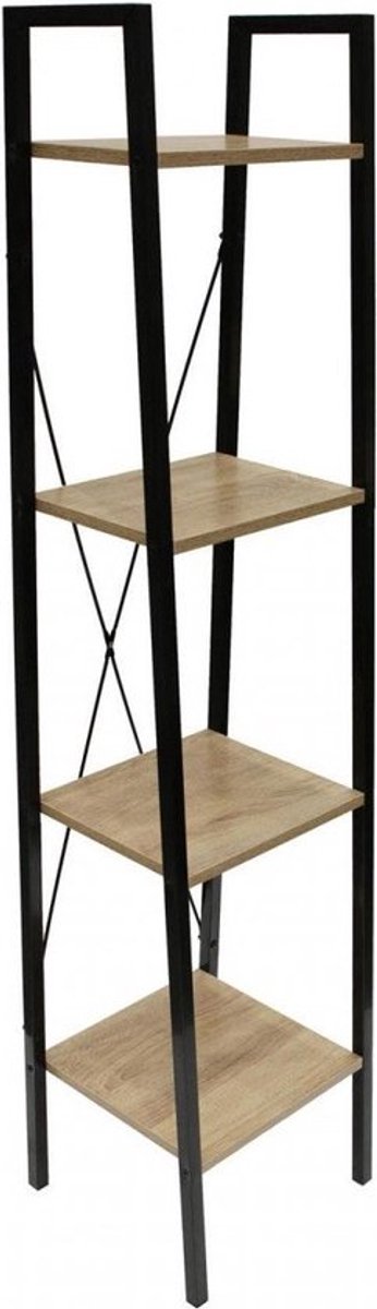 Staande plank, hout en metaal - 4 niveaus
