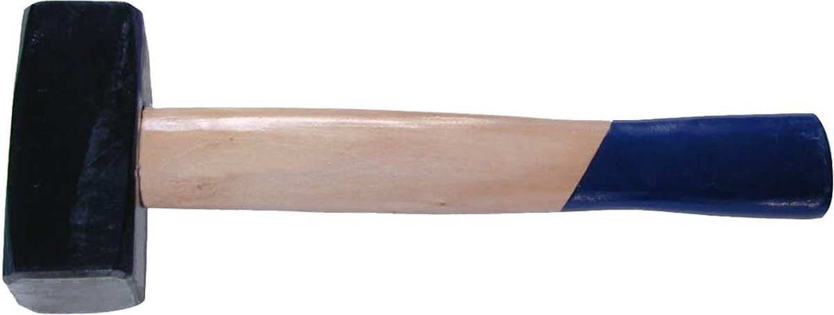 SW-Stahl 50204L vuist 2000g I gesmede vuist met houten handvat I vuisthamer 2kg kopgewicht I steenhouwer hamer klein I 2000g hamer zwaar
