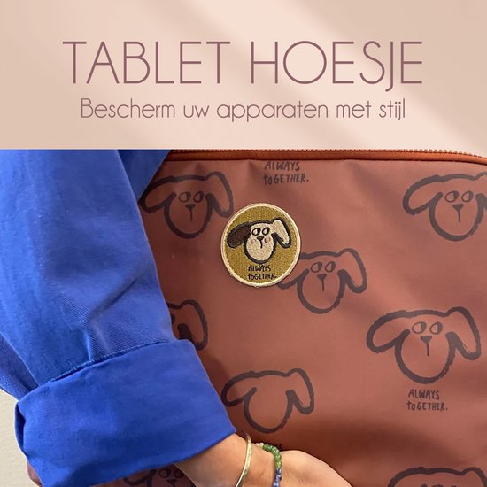 Blauwe *** 13 inch 35x26 cm Office Laptophoes Soft shell - Geschikt