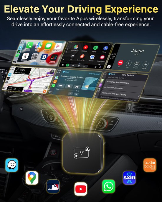 Kraftverdia™ - Carplay Dongle - Carplay Draadloos - geschikt voor Apple CarPlay & Android Auto - met 5GHz Wifi - Plug en Play - Snelle transmissie - Mini draadloze Carplay-adapter - Gemakkelijk te gebruiken van Kraftverdia™ — afbeelding 5