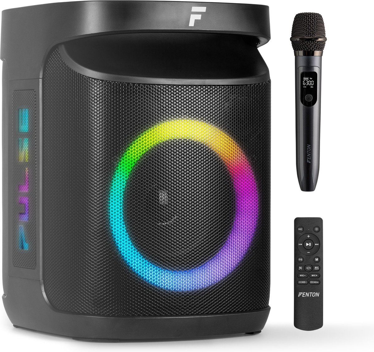 Partybox - Fenton Pulse65 - Speaker Bluetooth - Party speaker met microfoon en accu - spatwaterdicht