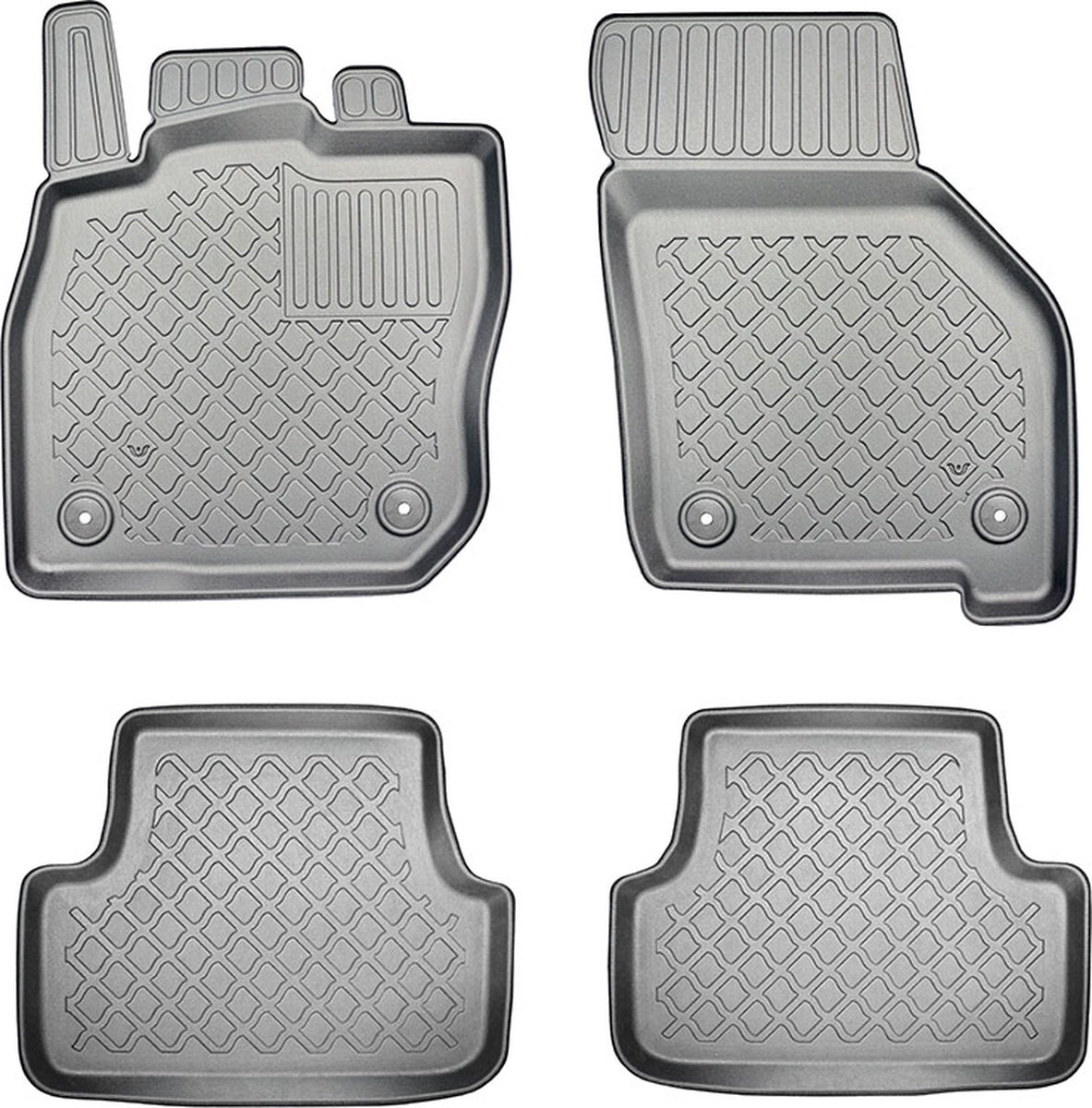 3D Automatten voor Volkswagen Golf 8 mHEV Hatchback (vanaf 11.2020-) - 4-delig - TPE-Rubber