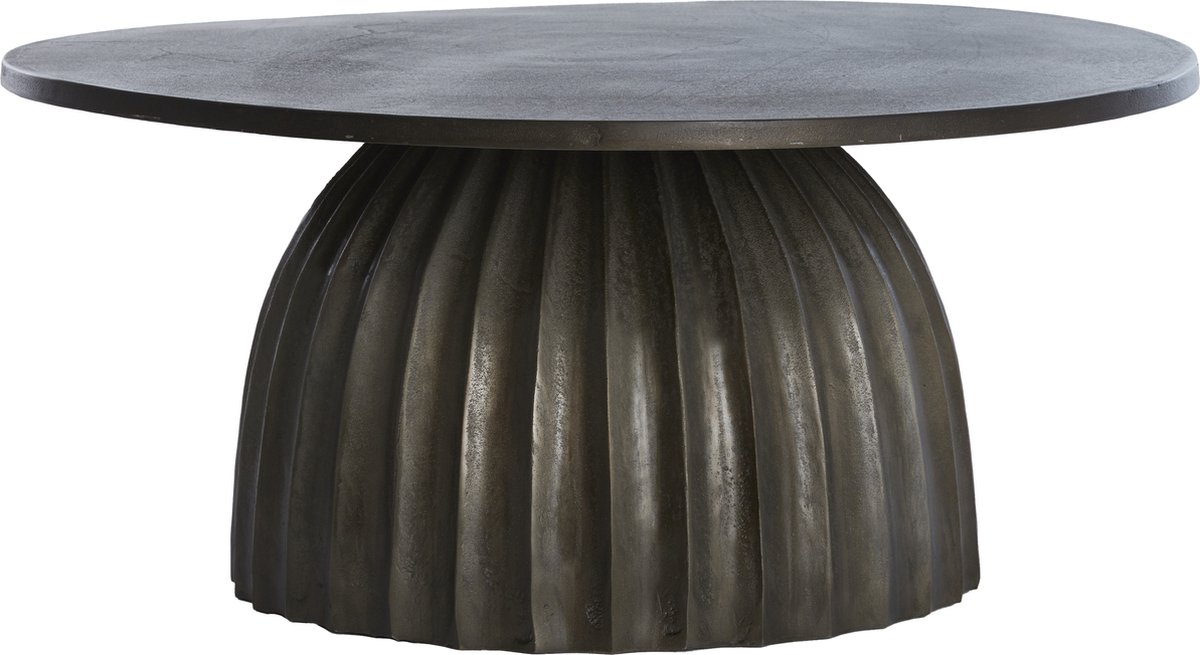 Bijzettafel VEGLIA - Ø70x33.5cm - Bruin