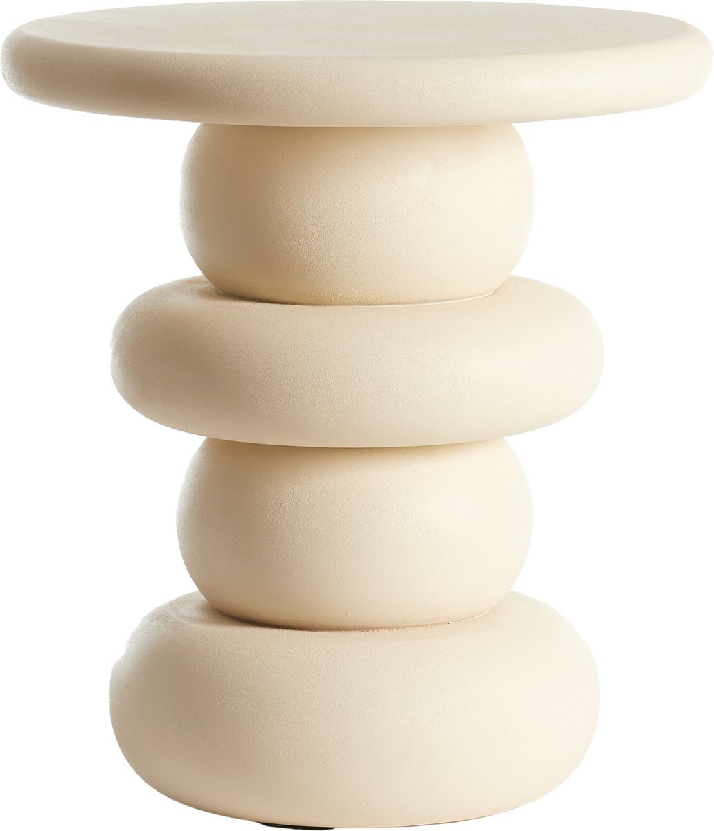 Bijzettafel AZALAS - Ø40x45cm - Wit