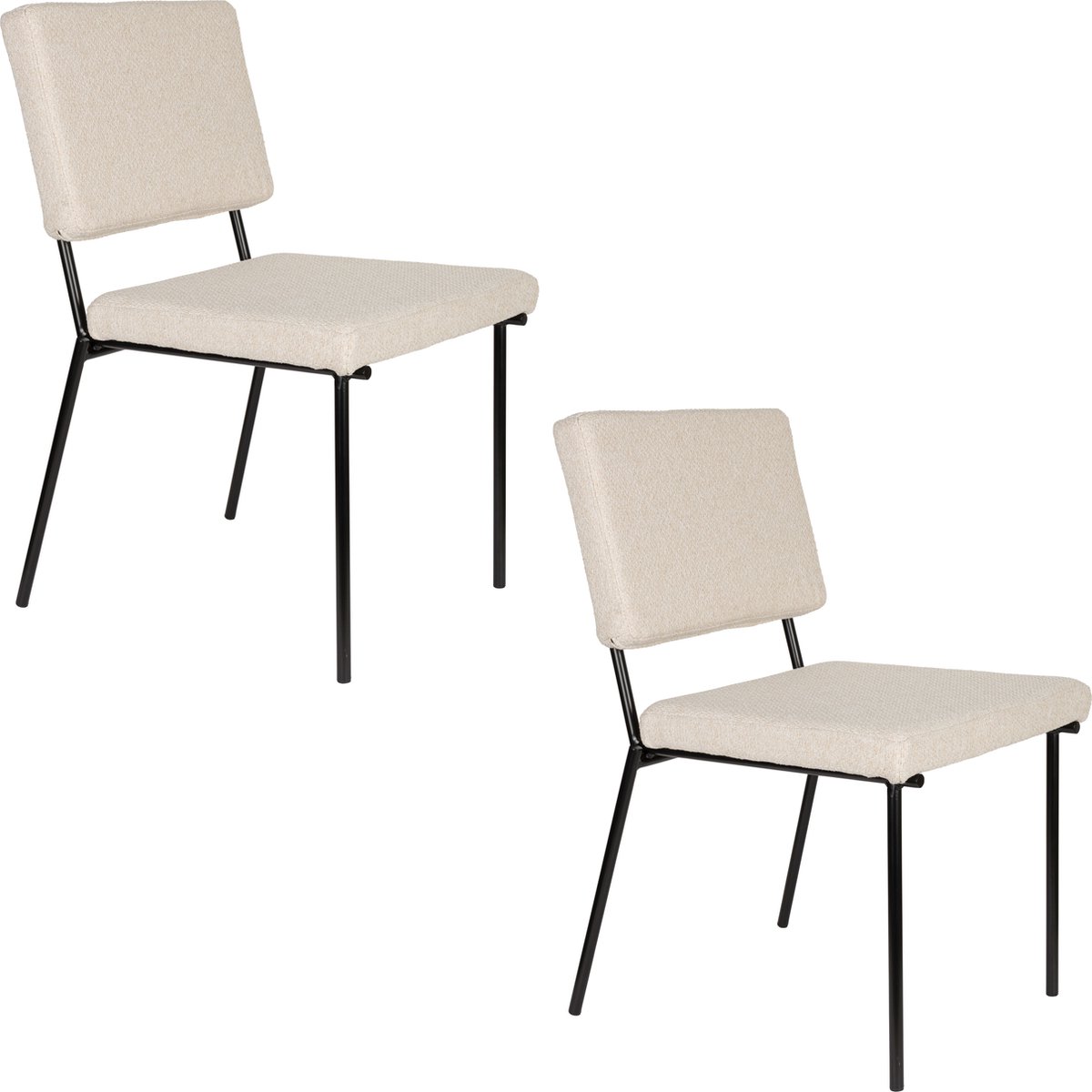 Fellow Eetkamerstoelen Off-White - Set van 2