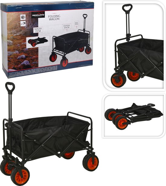 Bolderkar-zwart-vouwbaar 75x53x48 cm van Willex — afbeelding 2