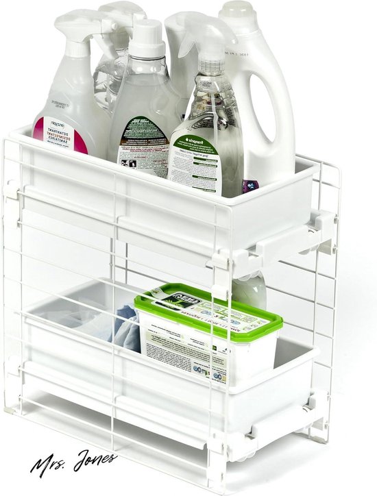 Onderkast Mand Organizer - Metaal Opbergmand Onder Plank - Zwart