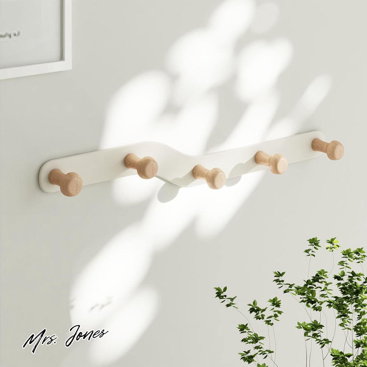Mrs. Jones Kapstok wandmontage zonder boren - kinderen - muur - multifunctionele kleerhanger - kleding - sleutels - hoeden - portemonnees - hal - badkamer - kast - slaapkamer - kinderkamer .