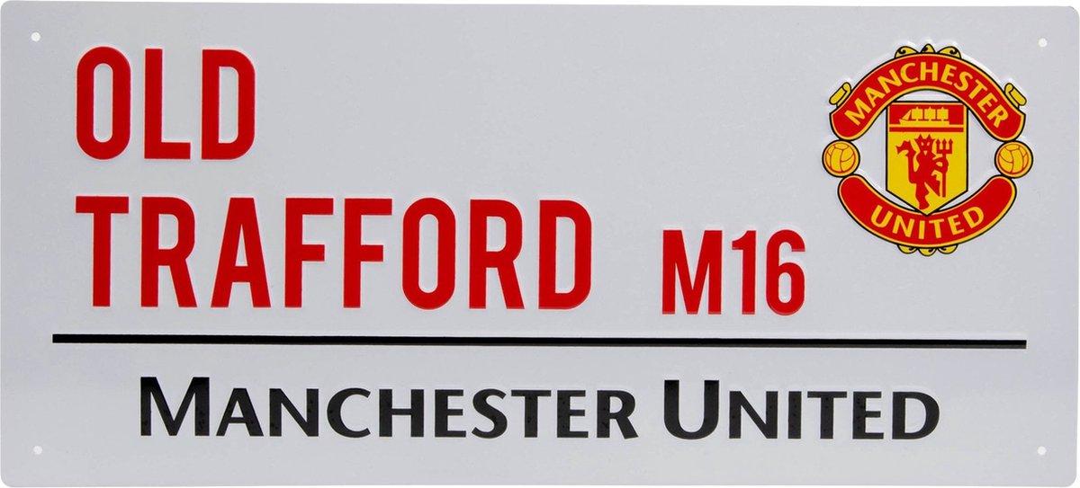 Manchester United Plaat - Sign - Wit