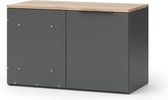 Vicco Wido Dressoir – 80 x 50 cm Hoekladenkast met deur Antraciet