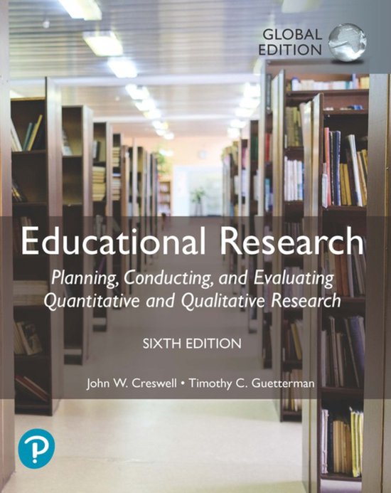 Omslag van het boek 'Educational Research: Planning, Conducting, and Evaluating Quantitative and Qualitative Research, Global Edition'.