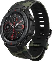 kwmobile TPU siliconen band compatibel met Huami Amazfit T-Rex/T-Rex Pro - Tracker Band - camouflage zwart/lichtgroen/donkergroen