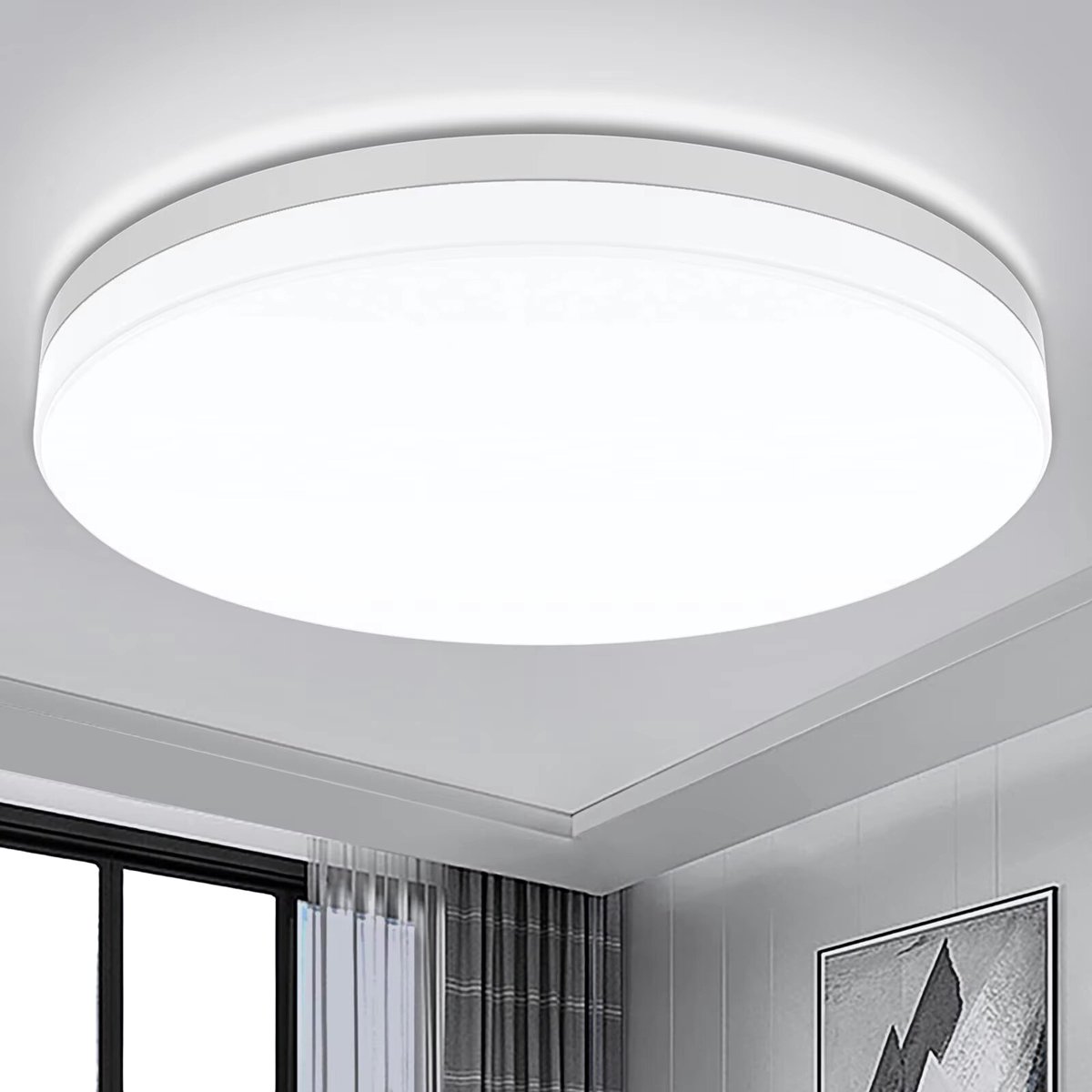 Lichtendirect - Plafondlamp -Plafonniere- 30cm - Binnenverlichting-Woonkamer lamp - IP-44