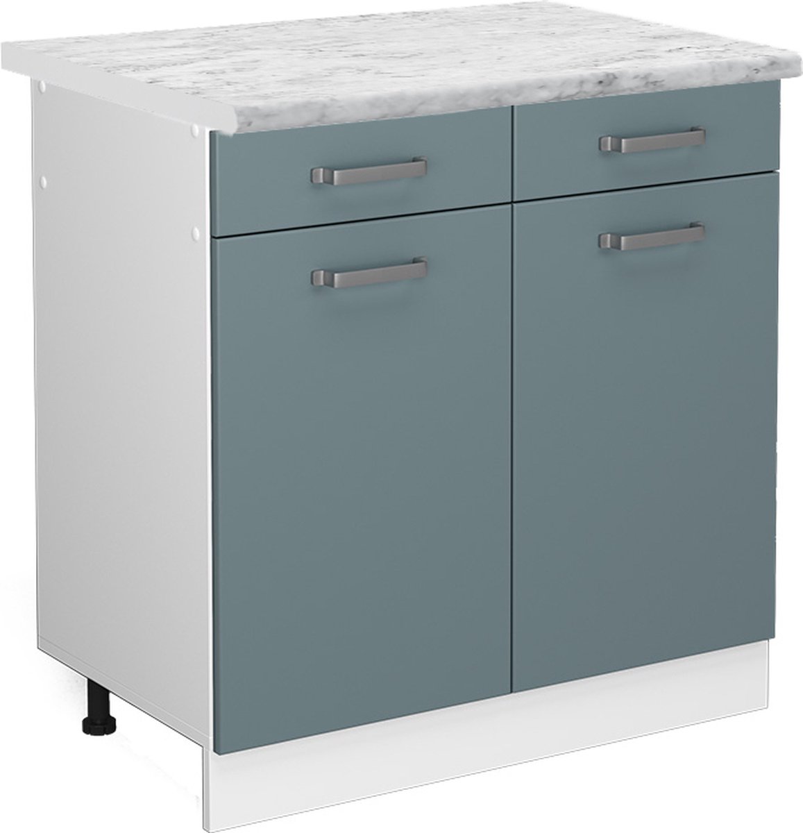 Vicco R-Line Keukenkast met lade – 80 cm zonder werkblad Blauw-grijs Blauw-grijs/Wit