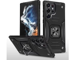 Samsung Galaxy A23 5G / 4G Armor Anti-Shock Telefoonhoes met Ringhouder - Schokbestendige Hoesje met Stijlvolle Bescherming Zwart