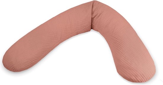 Theraline Voedingskussen Met Hoes Muslin Terra Cotta 190 x 40 cm