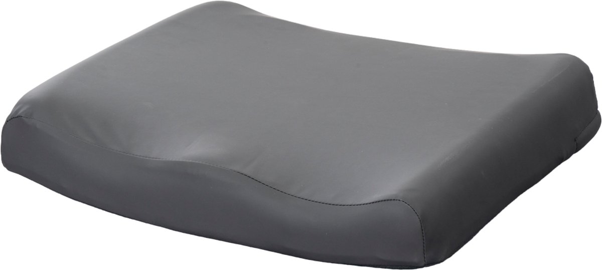 MultiMotion rolstoelkussen / zitkussen dubbellaags 7 cm - Een laag high density foam en een laag memory foam - Rolstoel kussen met afneembare PU hoes met bevestigingsclip