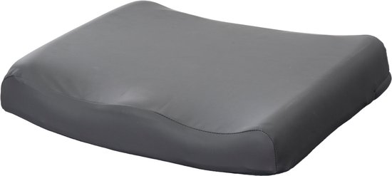 MultiMotion rolstoelkussen / zitkussen dubbellaags 7 cm - Een laag high density foam en een laag memory foam - Rolstoel kussen met afneembare PU hoes met bevestigingsclip