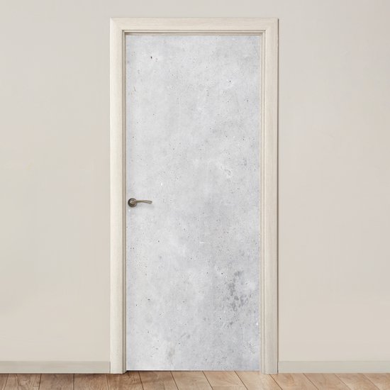 Deurposter 95x215 cm - Deursticker Verwering - Beton - Structuren - Vintage - Industrieel - Grijs - Meubelfolie zelfklevend - Deurfolie woonkamer - Interieurfolie fotobehang - Deur plakfolie - Deurstickers - Deurbehang sticker - Kamer decoratie